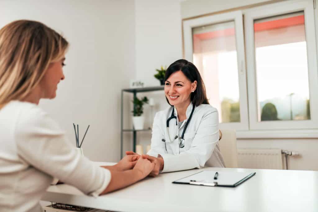 Doctor guiding a patient through alcohol addiction treatment in South Jersey with personalized recovery support at Shorebreak Recovery.