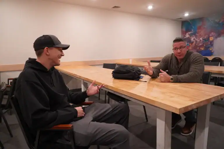 Man receiving support through South Jersey recovery coaching.
