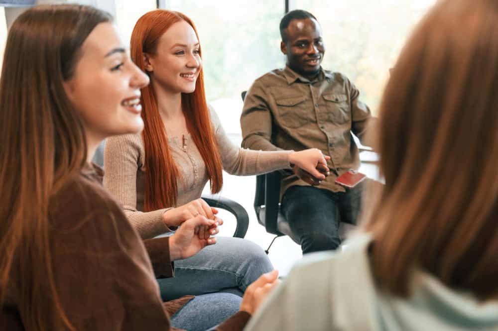 People participating in south jersey synthetic drug addiction treatment group therapy session