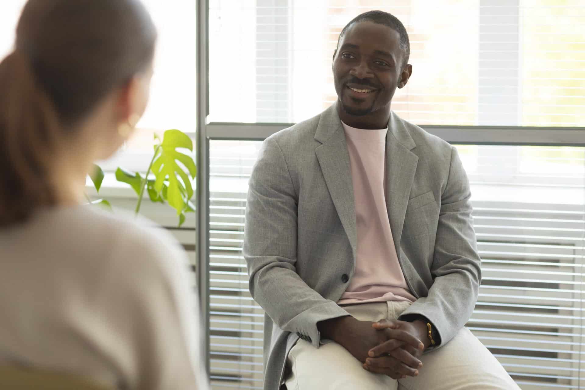A man discusses placement for detox in New Jersey with his doctor.
